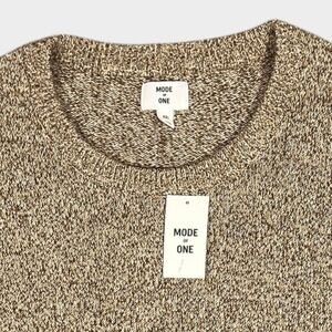 Mode of One Men's Dark Walnut Marled Crewneck Sweater XXL Cotton Blend NWT